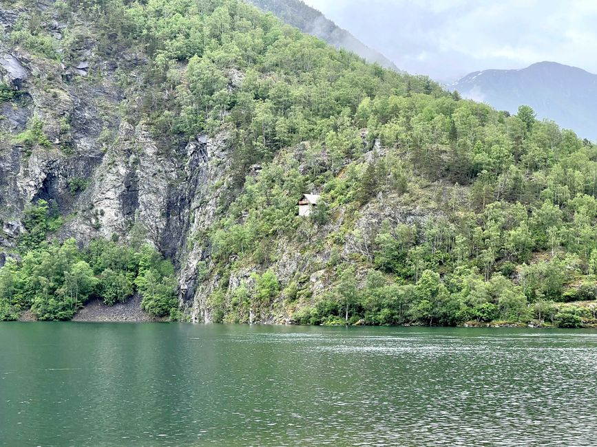 House in the middle of a rock