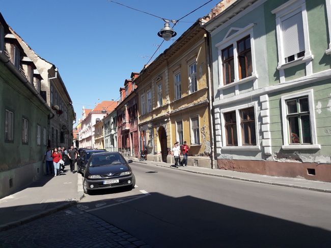 Typical street in Sibiu