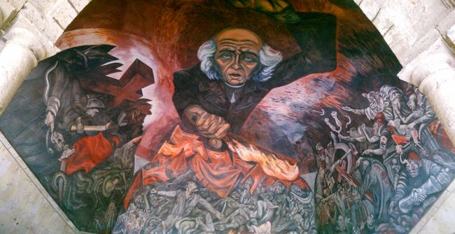 Auch im Palacio del Gobierno gibt es ein riesiges Mural von Orozco. 
