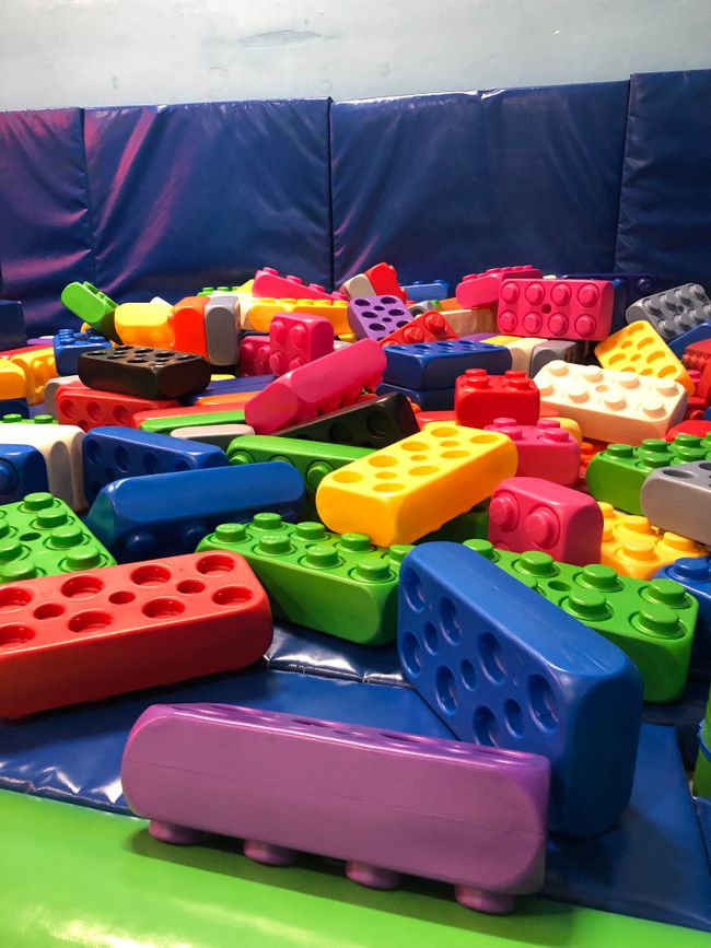 giant Lego bricks instead of balls