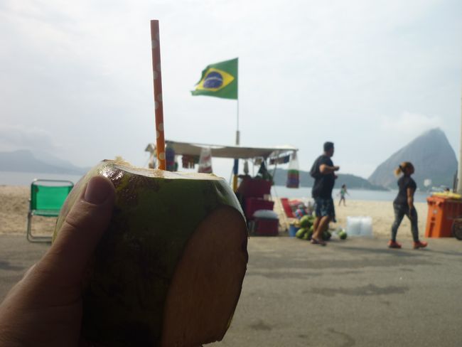 Beach, coconut, and Sugarloaf - many cliches at once