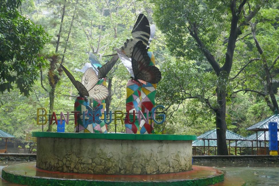 Sculpture with butterflies in Bantimurung National Park