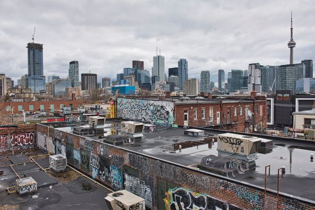 View from the parkade rooftop in Kensington