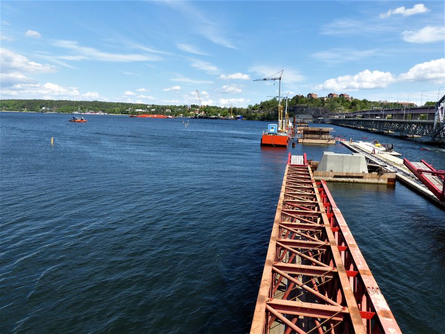 Vera's bridge construction site in Stockholm