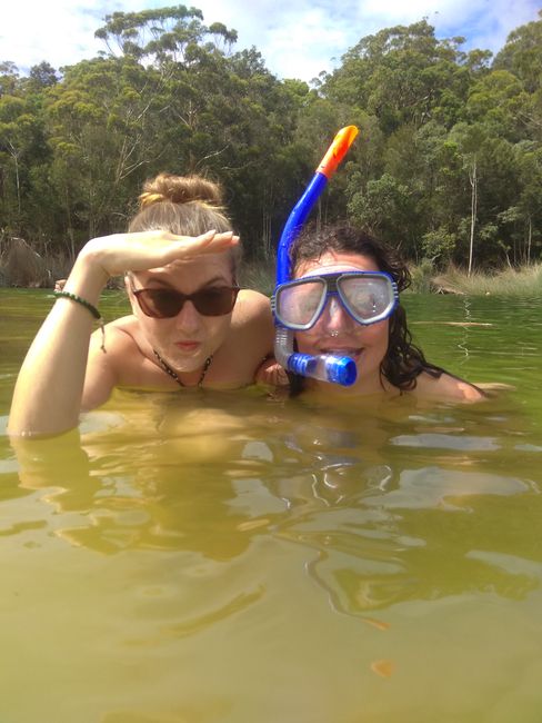 Marion and I snorkeling