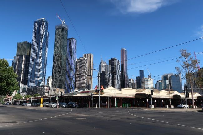 Queen Victoria Market - Melbourne City in the background