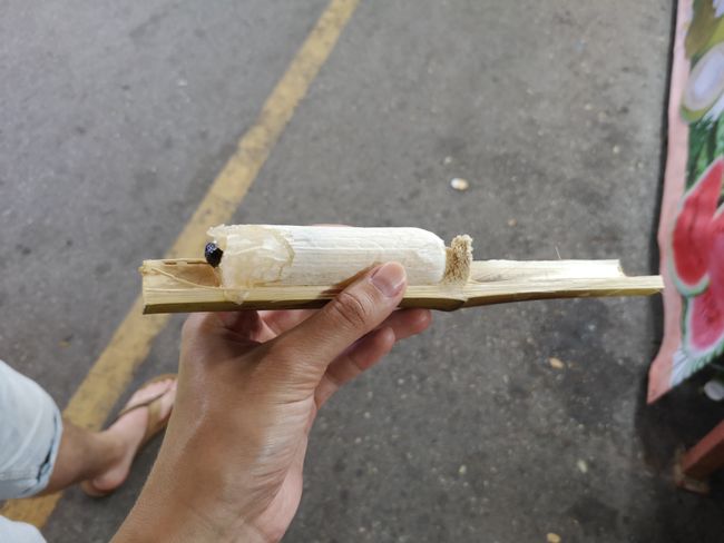 Sticky rice in bamboo tubes