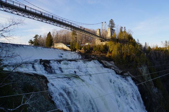 The journey to Quebec on the Chemin du Roy and the Montmorency Falls
