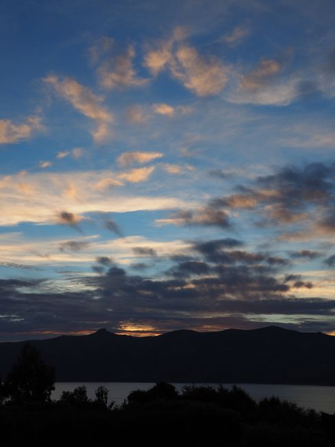 1.1.19 Neujahr in Akaroa und ein traumhafter Sonnenuntergang