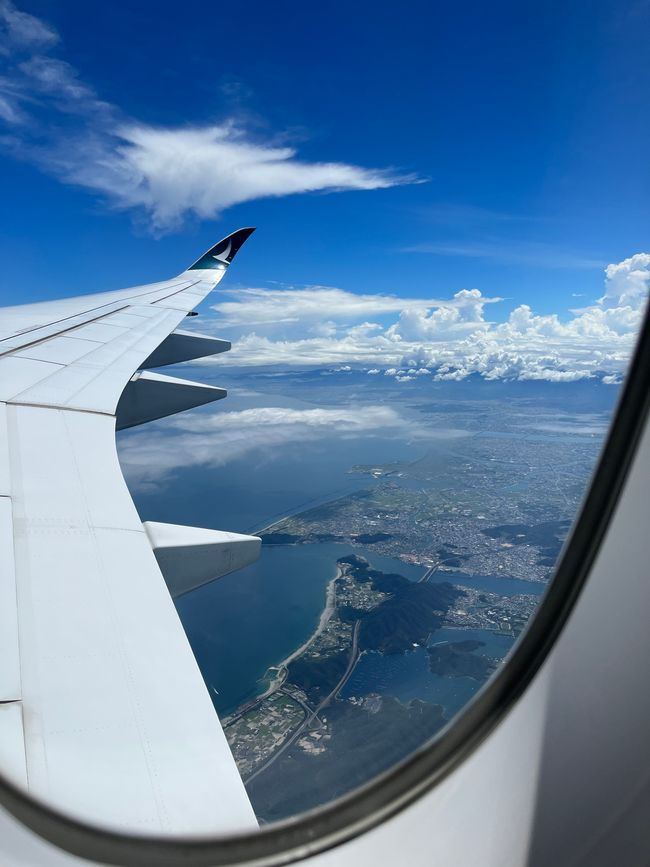 Penerbangan dan kedatangan di Jepang