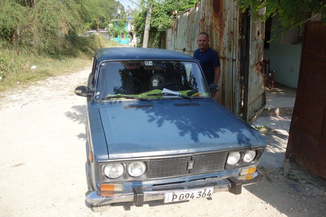 Our taxi in Havana, a Lada 1600