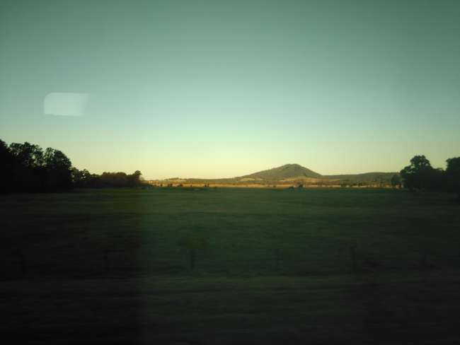 Passing landscapes on a train