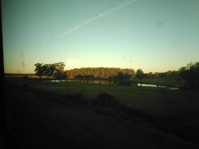 Passing landscapes on a train