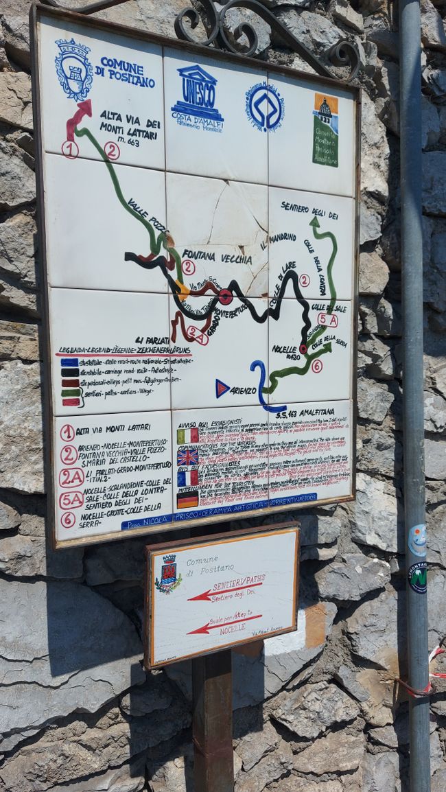der 1.Tag Amalfi .. Wandern auf dem 'Il sentiero degli Dei', dem 'Götterpfad'