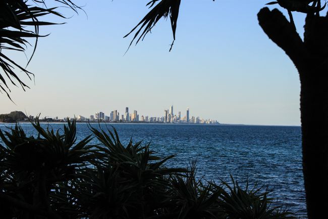 Surfers Paradise from a distance (from Burleigh Heads)