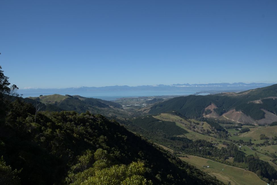 Blick vom Takaka Hill Richtung Nelson