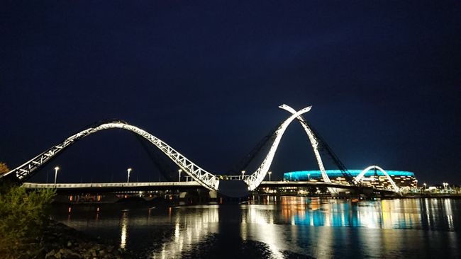 Perth's most beautiful bridge, the Matagarup Bridge