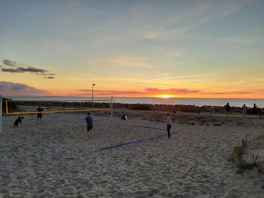 Volleyball field by the sea