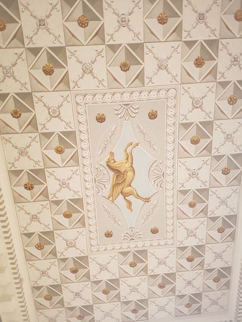 Muster an der Decke vom römischen Haus