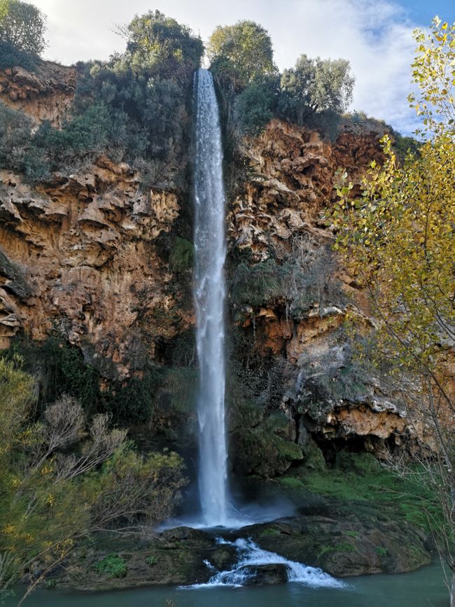 Waterfall and autumn weather