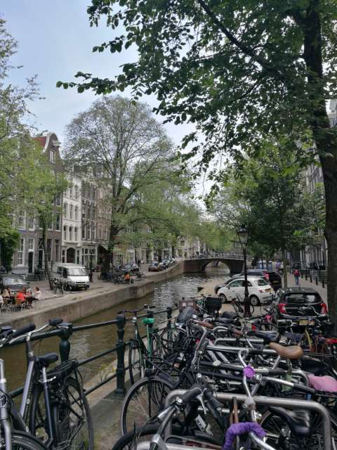Regen und Müdigkeit findet man auch in Amsterdam