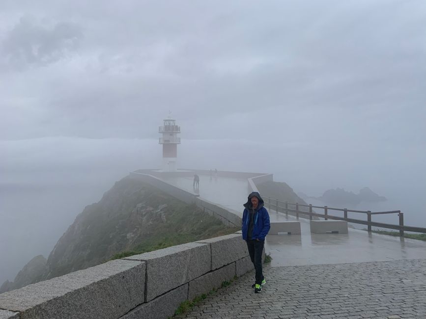 Alone in the storm at the lighthouse