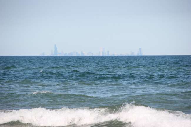Chicago über den Michigan See