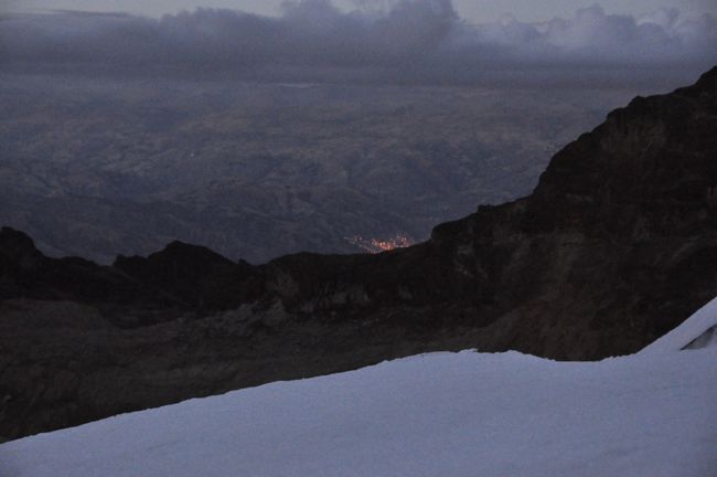 Huaraz bei Morgendämmerung