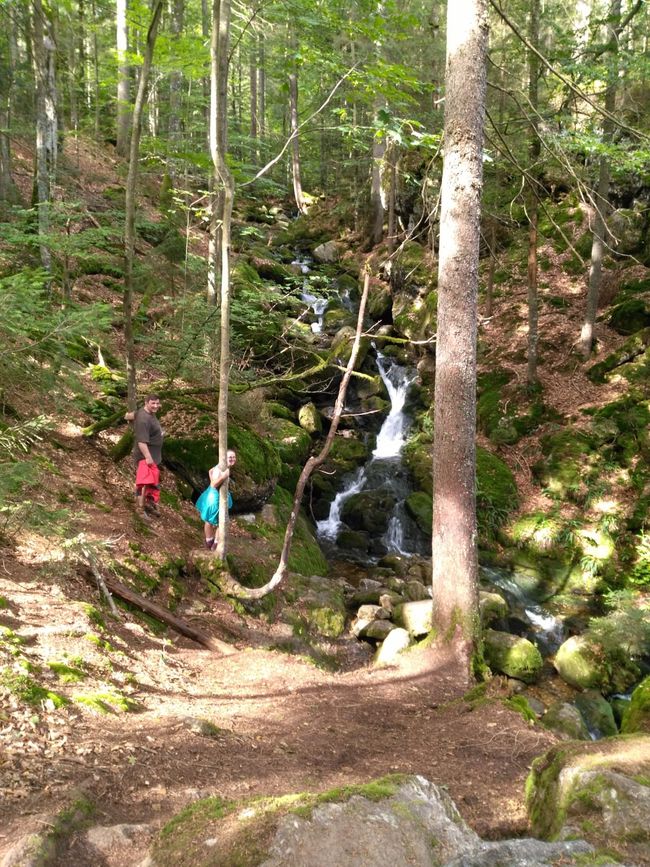 Waterfalls along the way.