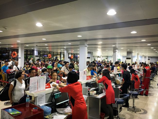Full House im Inlandsflughafen Manila