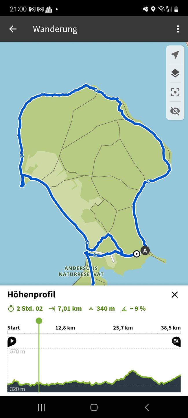 Route an Andersön