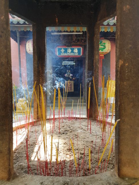 Incense sticks at the temple