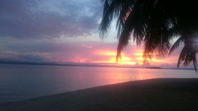 Sonnenuntergang auf unser Insel