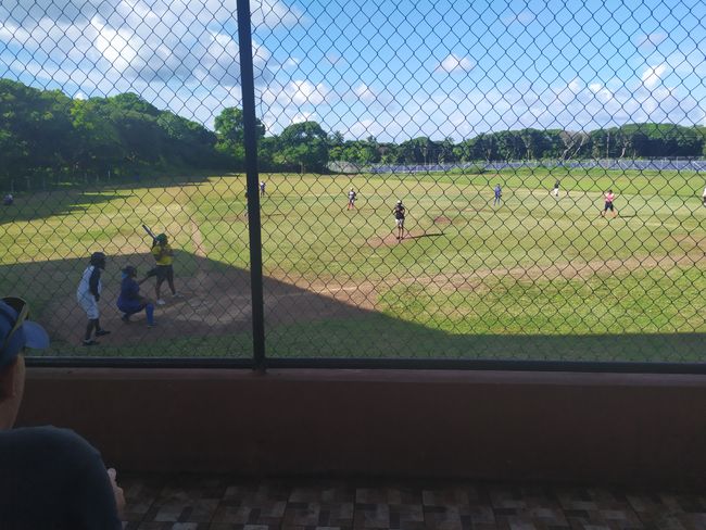 On Sundays, there was a baseball tournament. Who would have thought that this is the number one sport here?