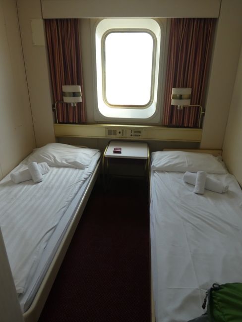 My luxury cabin all to myself (with window!)