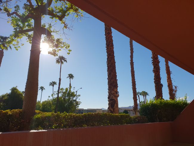 Blick von der Terrasse in Palm Springs