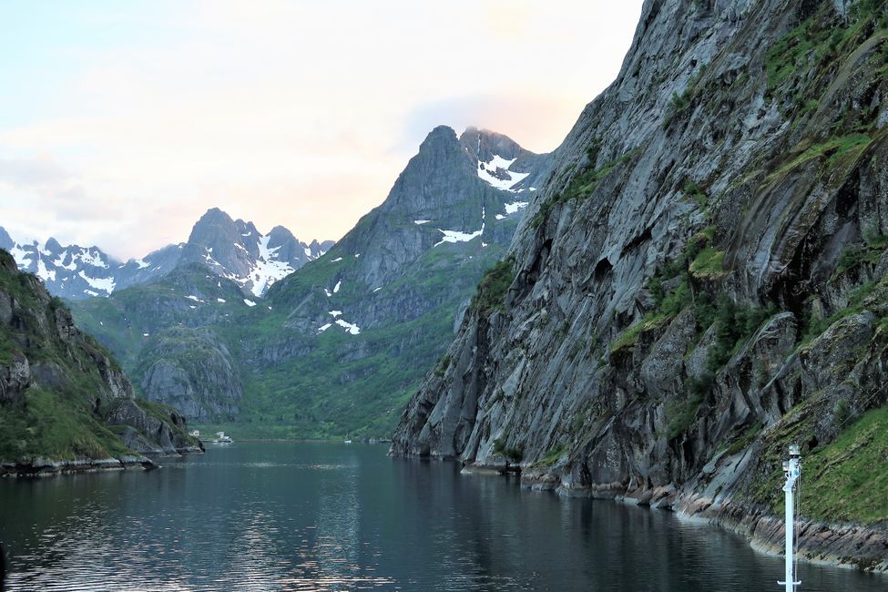 Entering the Trollfjord.