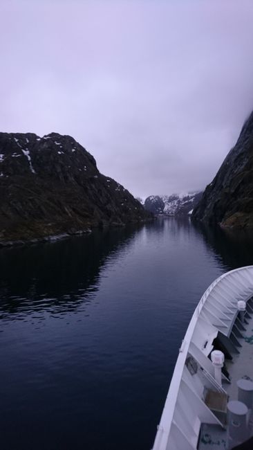 Trollfjord at 11:30 p.m.