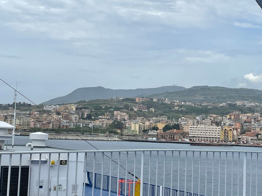 Blick zurück auf Messina