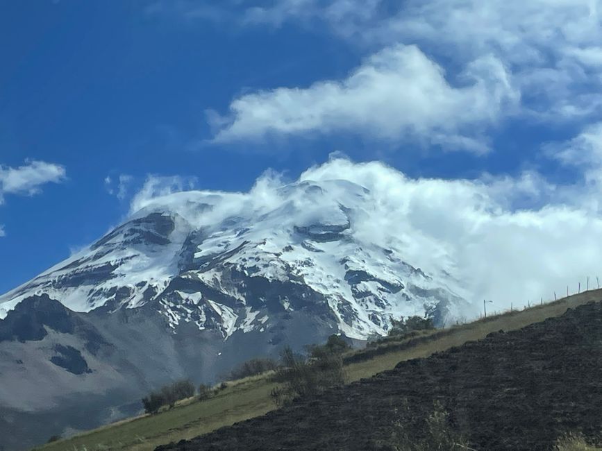 Chimborazo from the entrance of the national park