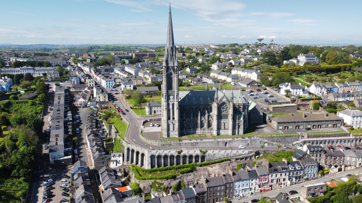 Cobh Cathedral from above