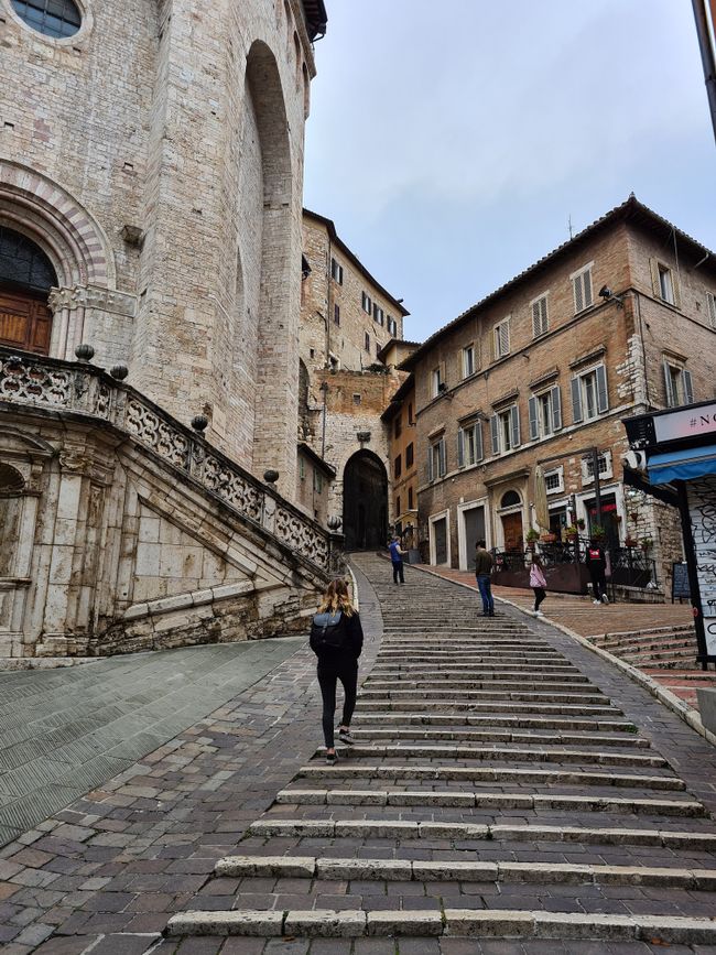 Auf den Treppen von Perugia 