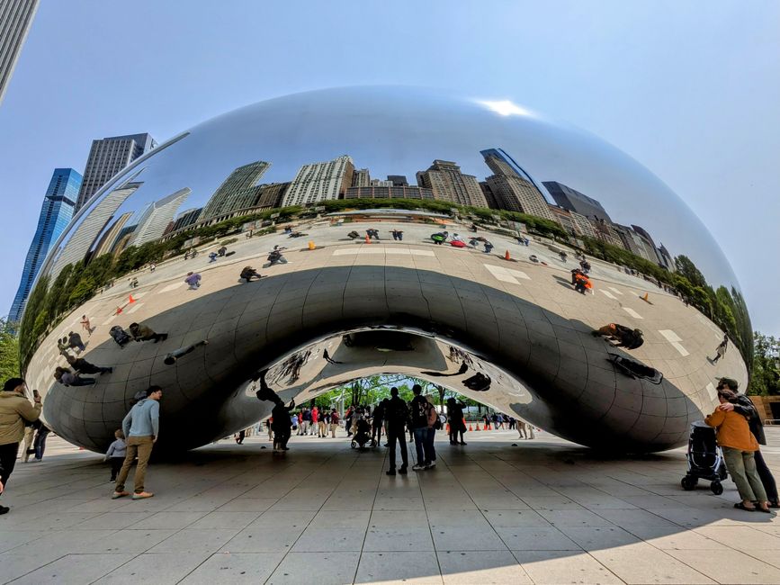 Here is the Cloud Gate from the outside...
