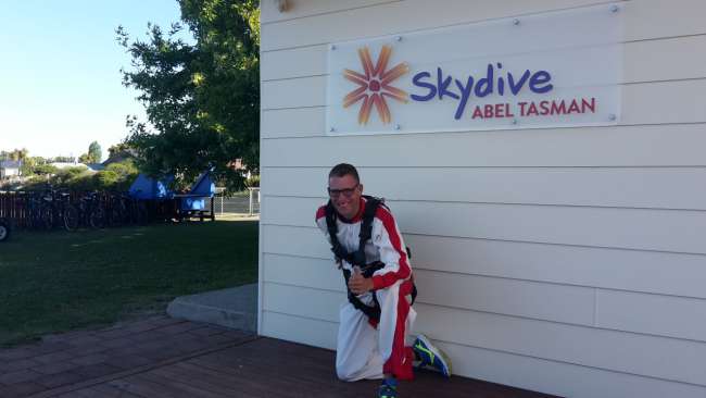 shortly before the skydive