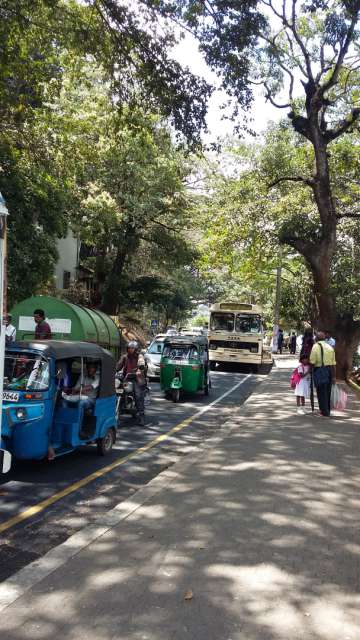 City traffic in Kandy