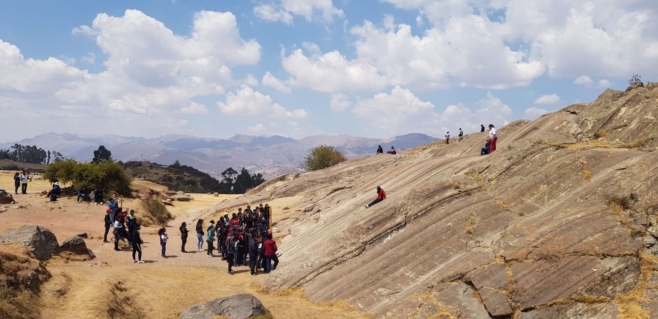 Slide at Sacsayhuaman