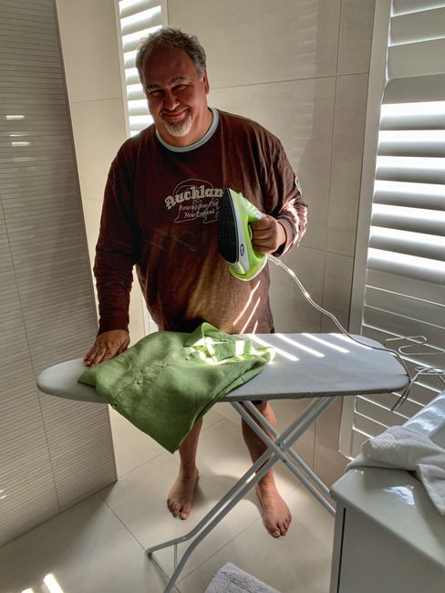 The master himself ironing 😂😂