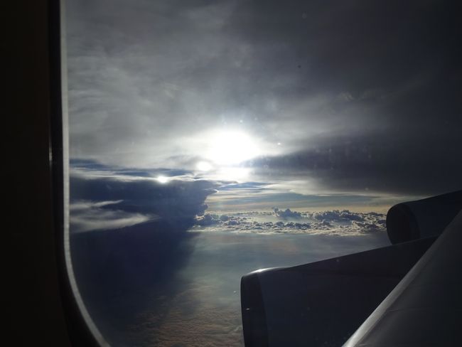 Mexikanischer Himmel aus dem Flugzeug