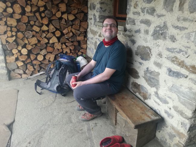 Jörg at the Bonatti hut