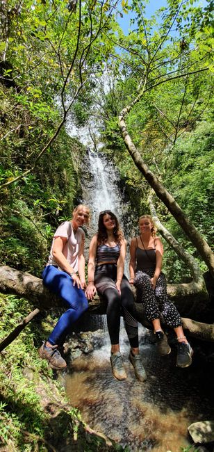 Jojo, Lucy & me at the waterfall